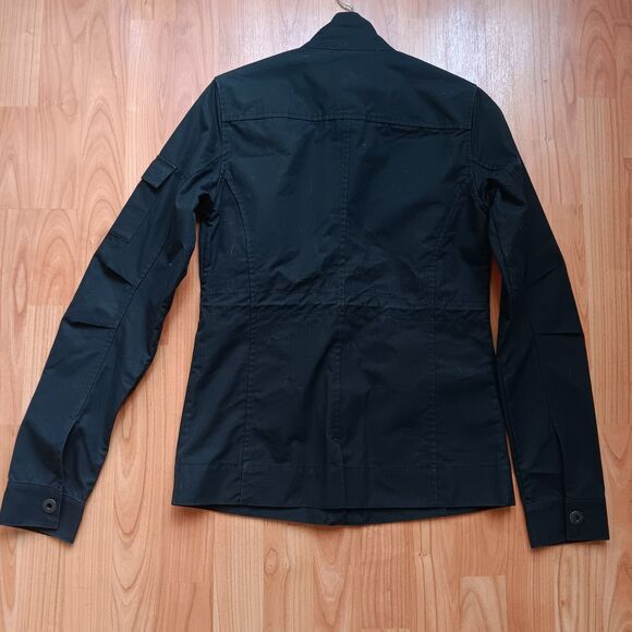 AETHER Amelia Utility Jacket Women's 1 M Black Snap Front Cotton Military Grunge - Picture 7 of 7